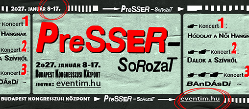 Presser-sorozat a&nbsp;Budapest Kongresszusi K�zpontban, 2027&nbsp;janu�rj�ban